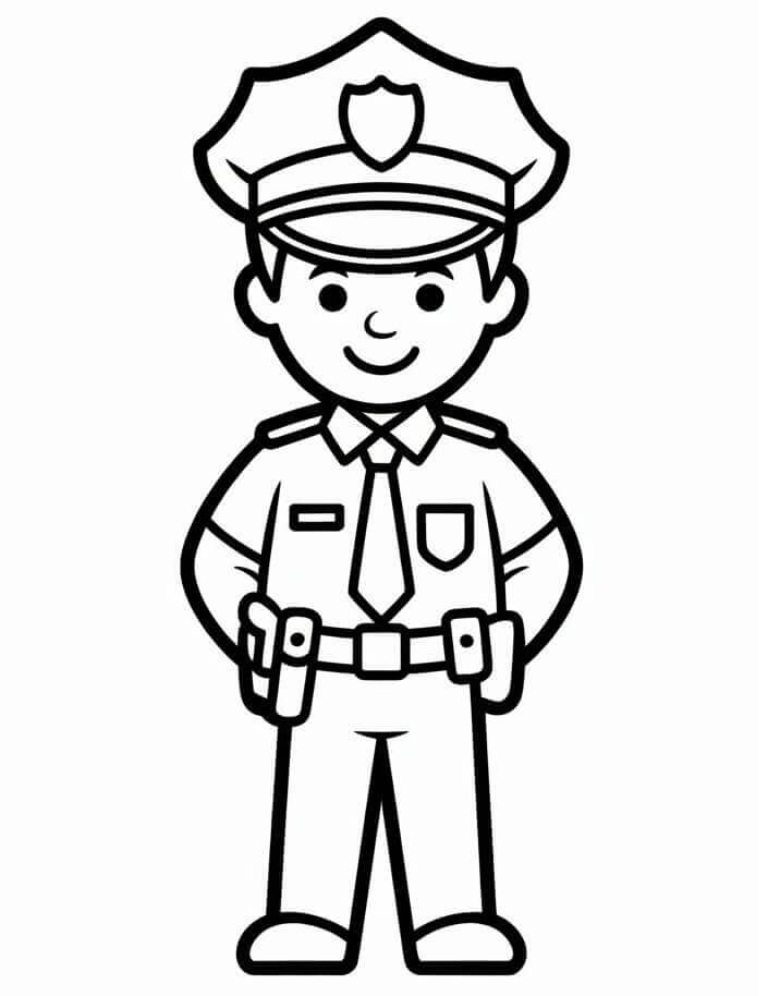 Smilende Politi fargelegging