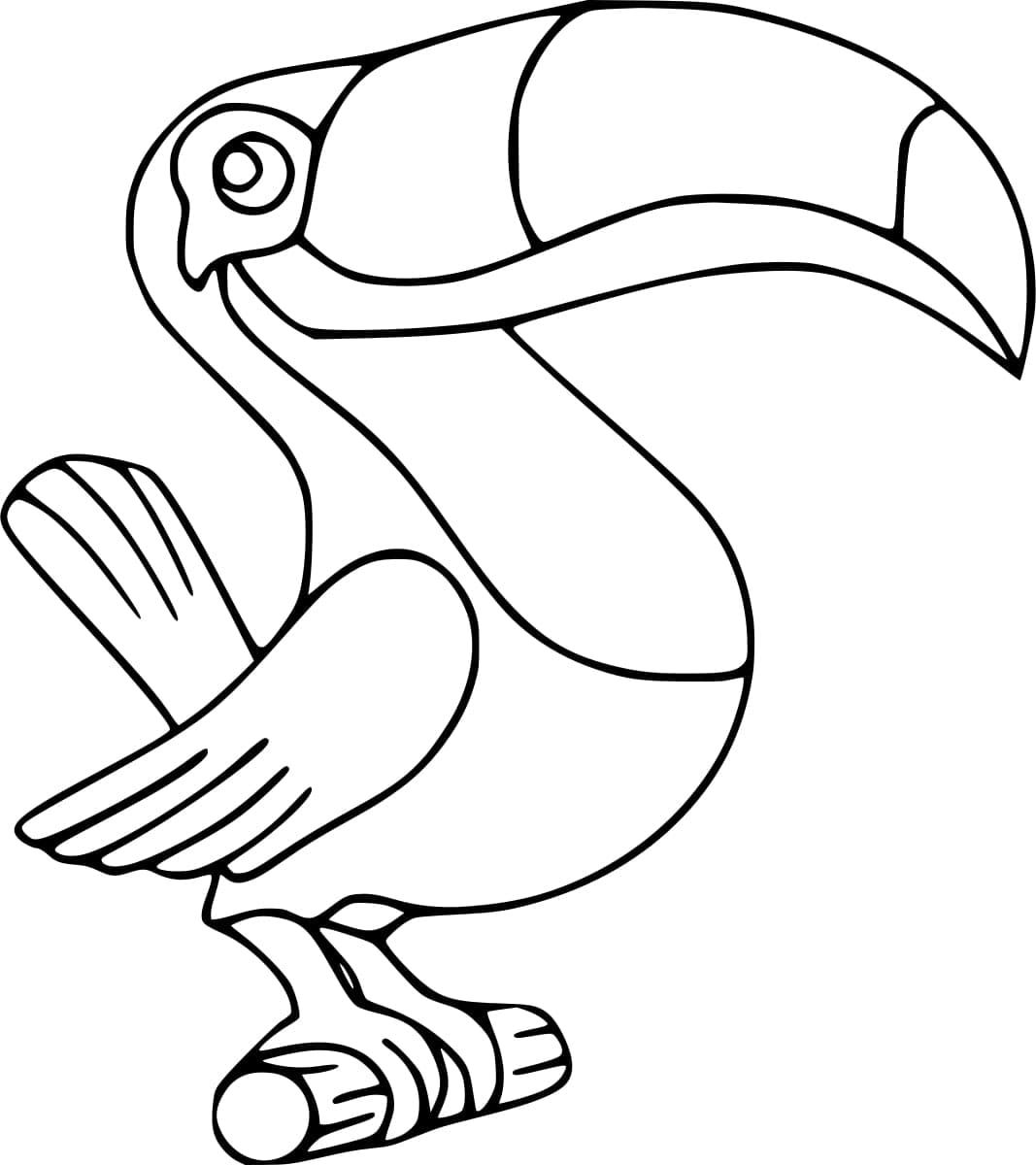 Smilende Tukan fargelegging