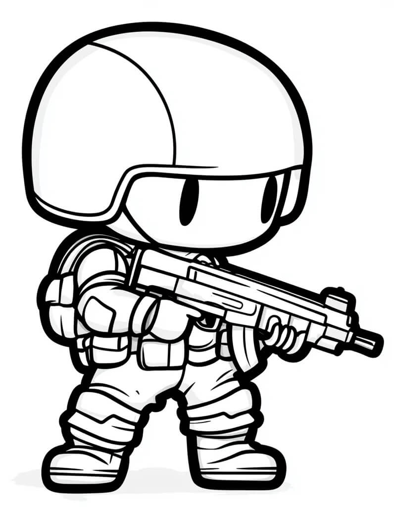 Soldat Gratis for Barn fargelegging