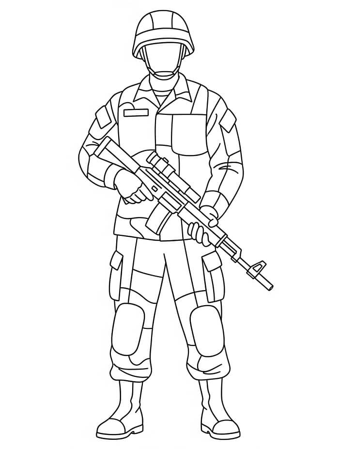 Soldat Uten Kostnad fargelegging