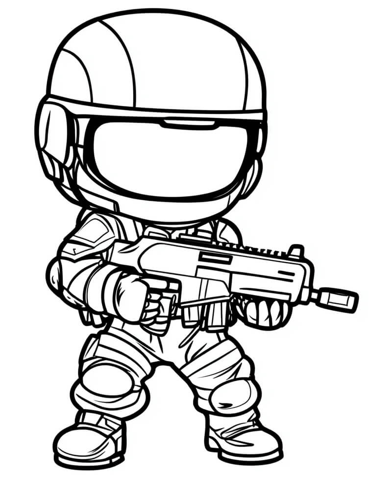 Soldat å Skrive ut fargelegging