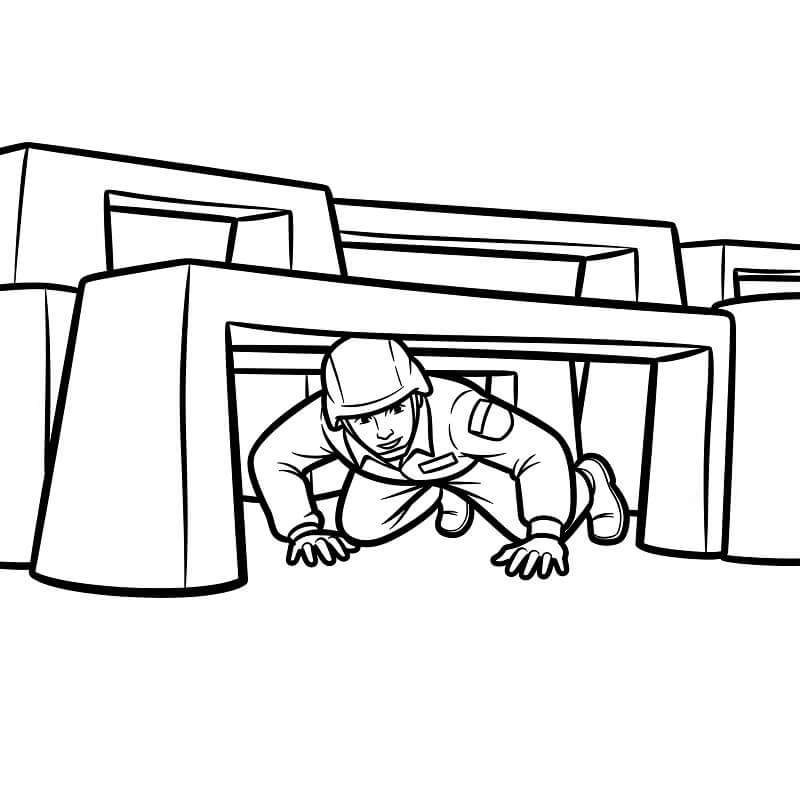 Soldat for 3-åringer fargelegging