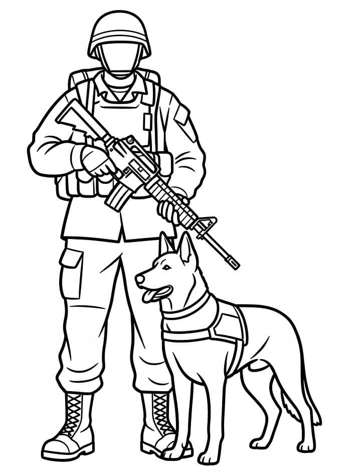 Soldat for 5-åringer fargelegging