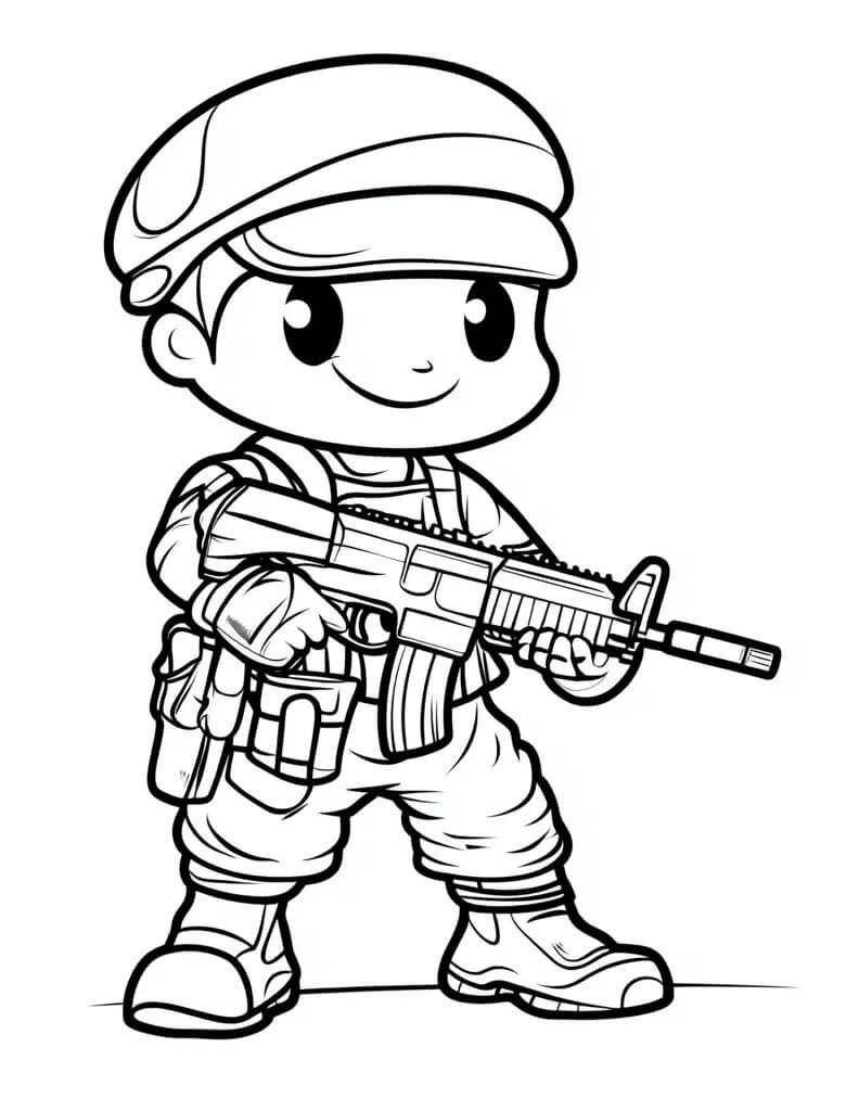 Soldat for Barn fargelegging