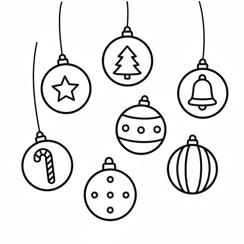 Søt Julekule fargelegging