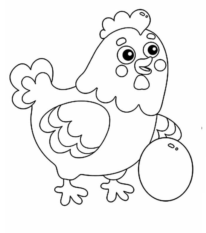 Søt Kylling og Egg fargelegging