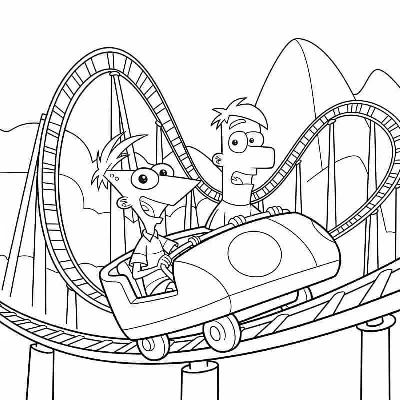 Søt Phineas og Ferb fargelegging