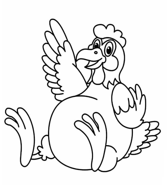 Tegneserie Kylling fargelegging