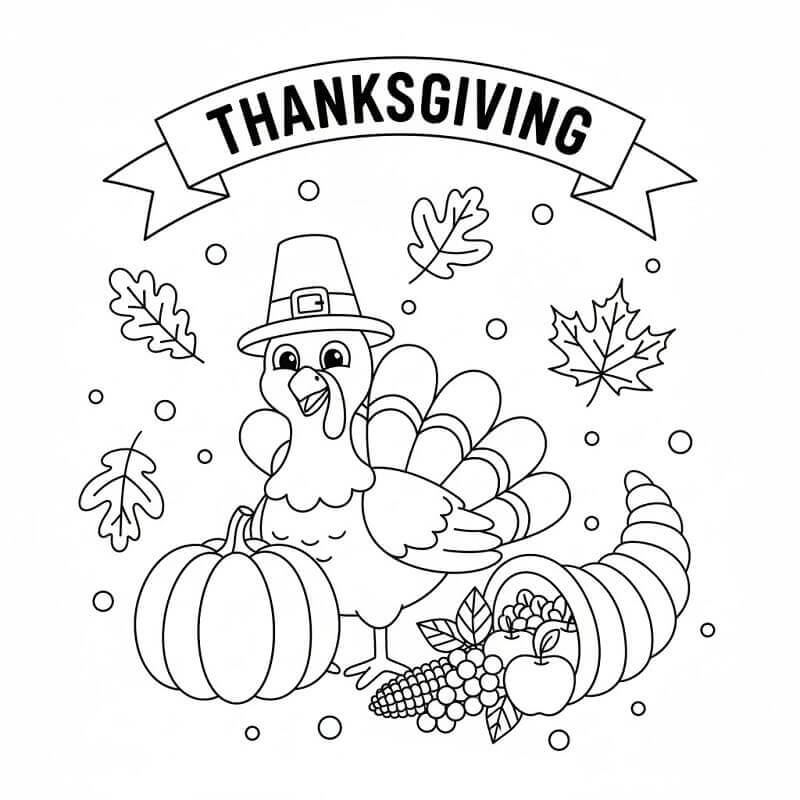 Thanksgiving Gratis fargelegging