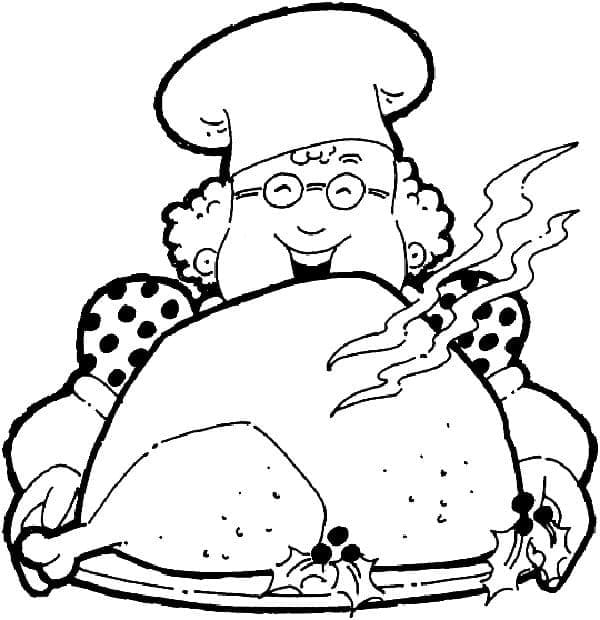 Thanksgiving Utskriftbar for Barn fargelegging