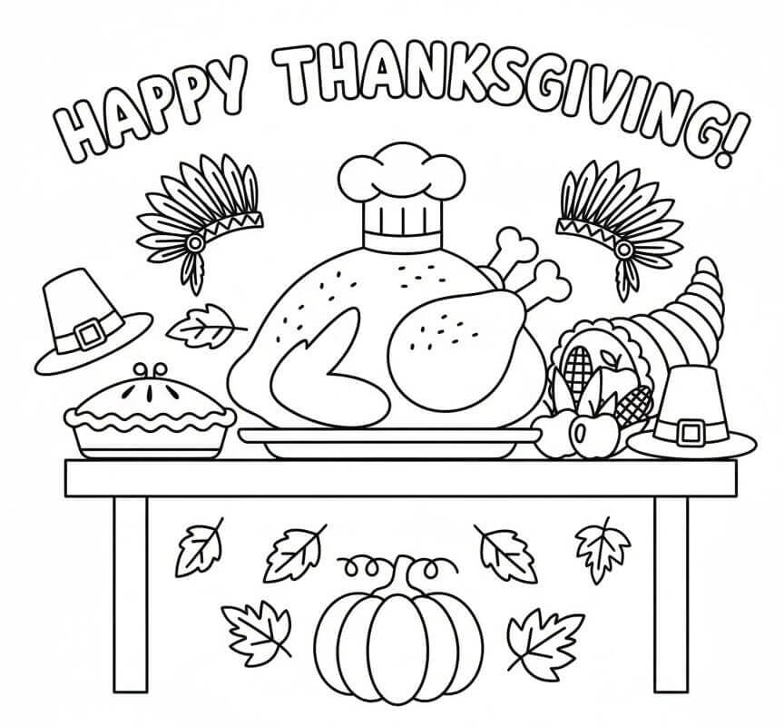 Thanksgivings dag fargelegging