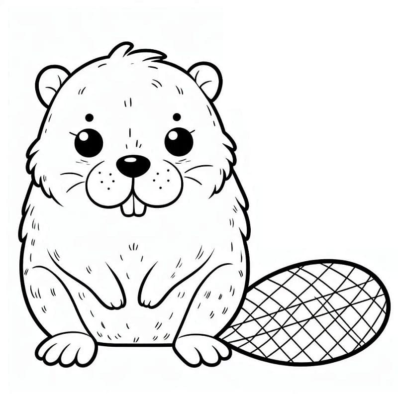 Tjukk Bever fargelegging