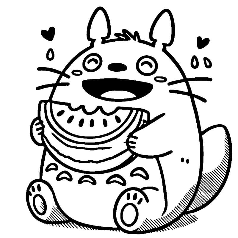 Totoro Utskriftbart Bilde fargelegging