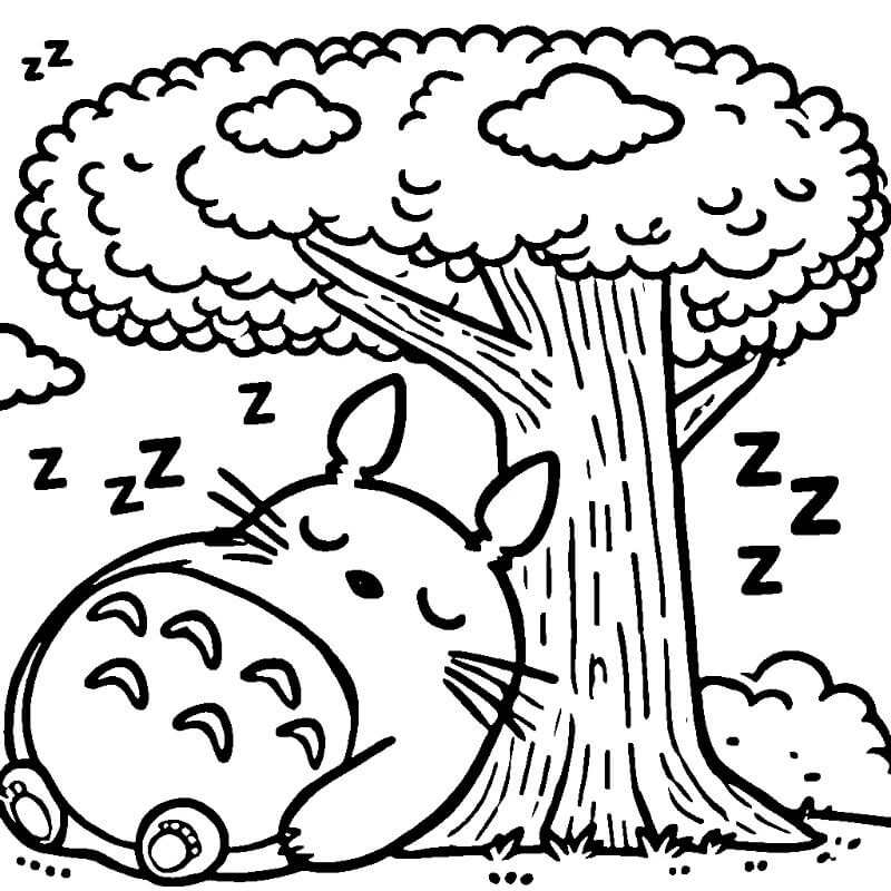 Totoro for 2-åringer fargelegging