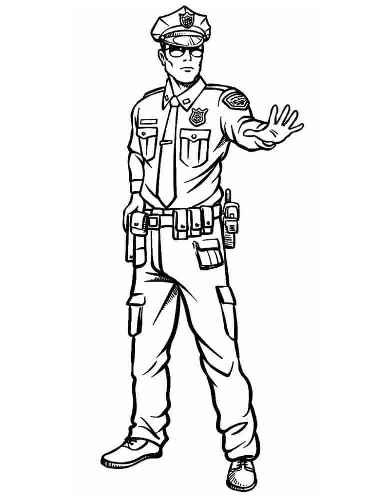 Utrolig Politimann fargelegging