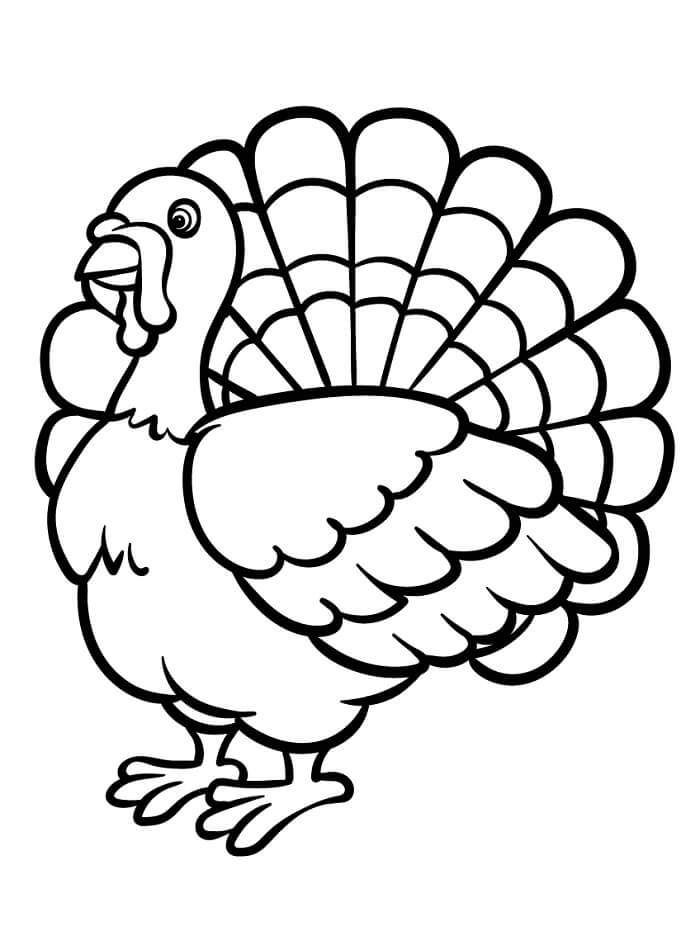 Utskriftbar Gratis Kalkun fargelegging