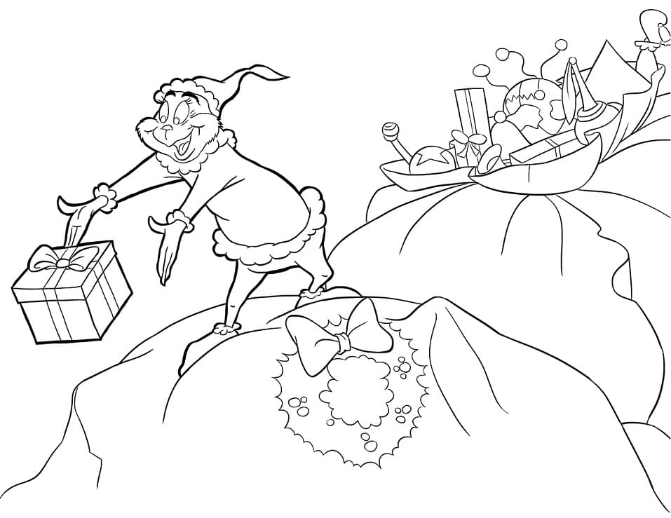 Utskriftbar Grinch fargelegging