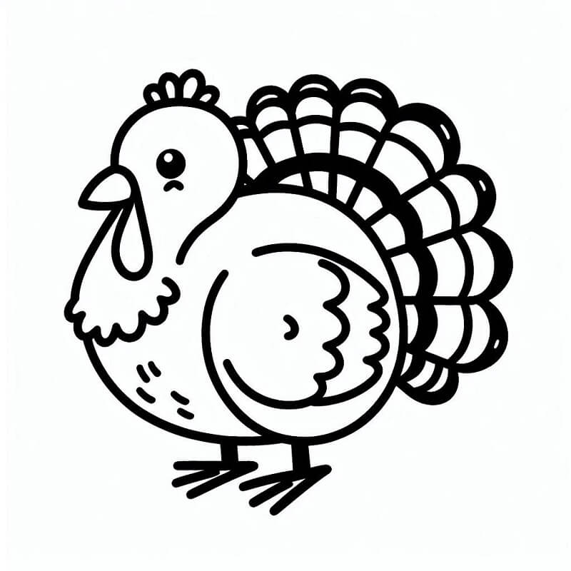 Utskriftbar Kalkun Uten Kostnad fargelegging