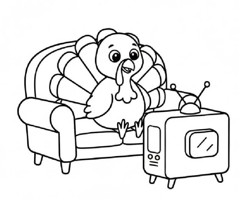 Utskriftbar Kalkun fargelegging