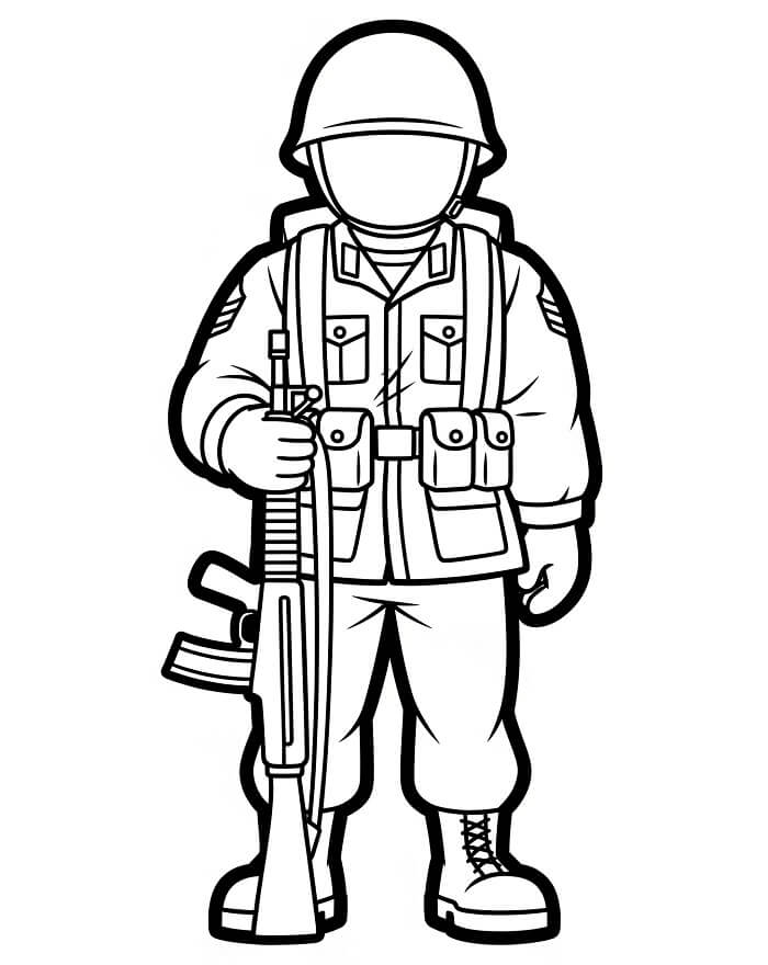 Utskriftbar Soldat Uten Kostnad fargelegging