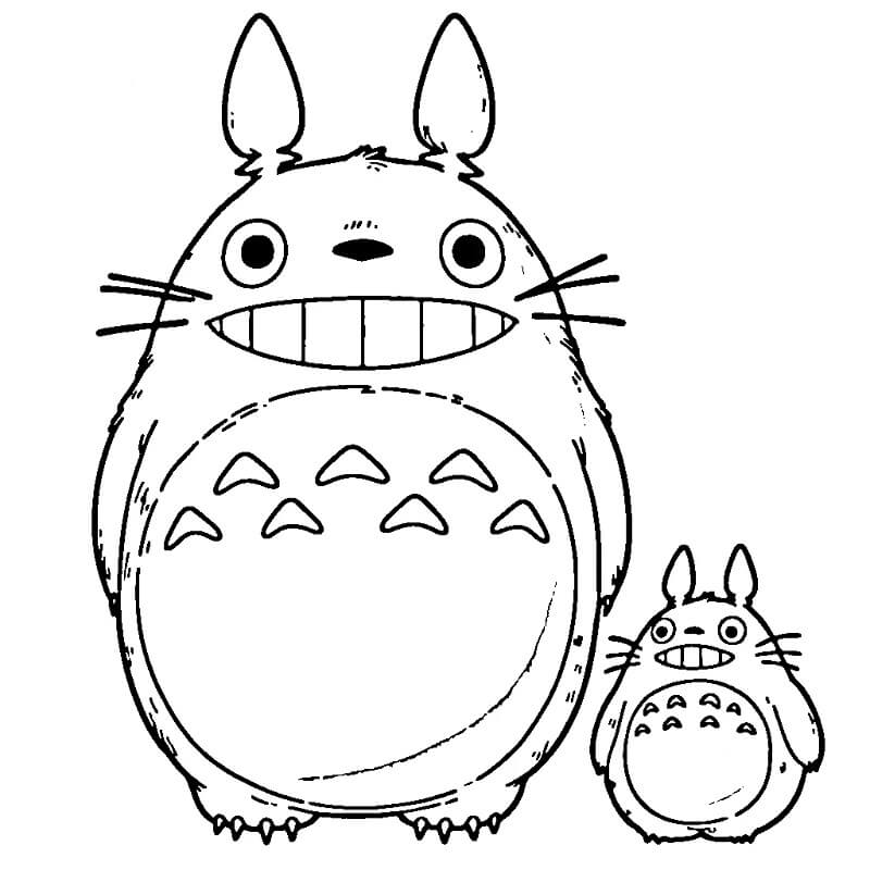 Utskriftbar Totoro for Barn fargelegging