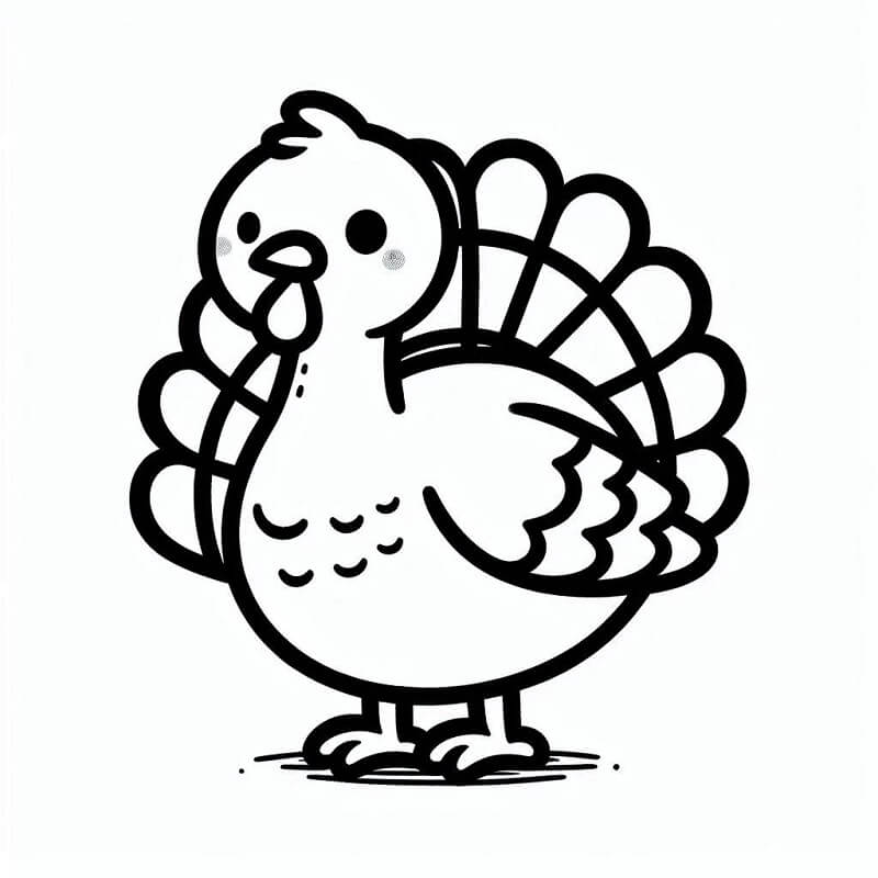 Utskriftbart Bilde Kalkun fargelegging