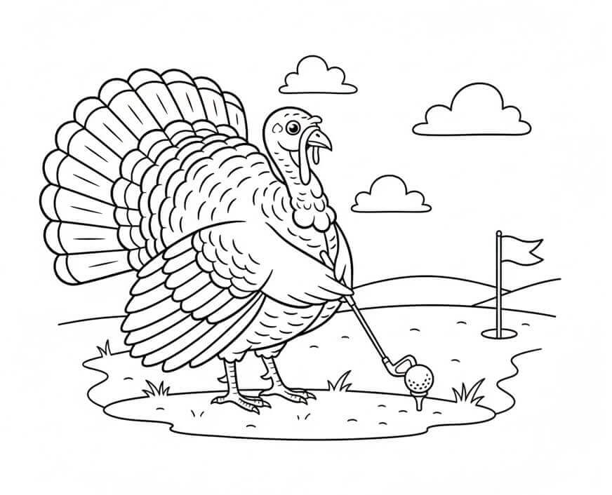 Vanlig Kalkun fargelegging