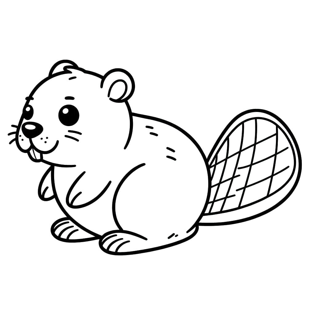 Veldig Søt Bever fargelegging