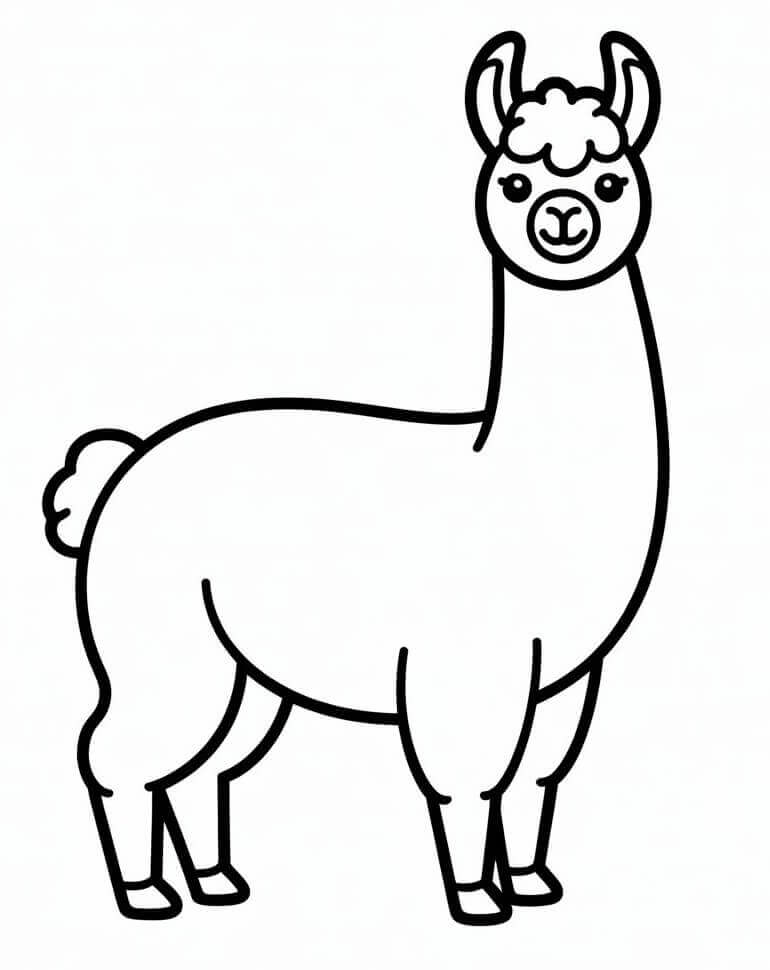 Veldig Søt Lama fargelegging