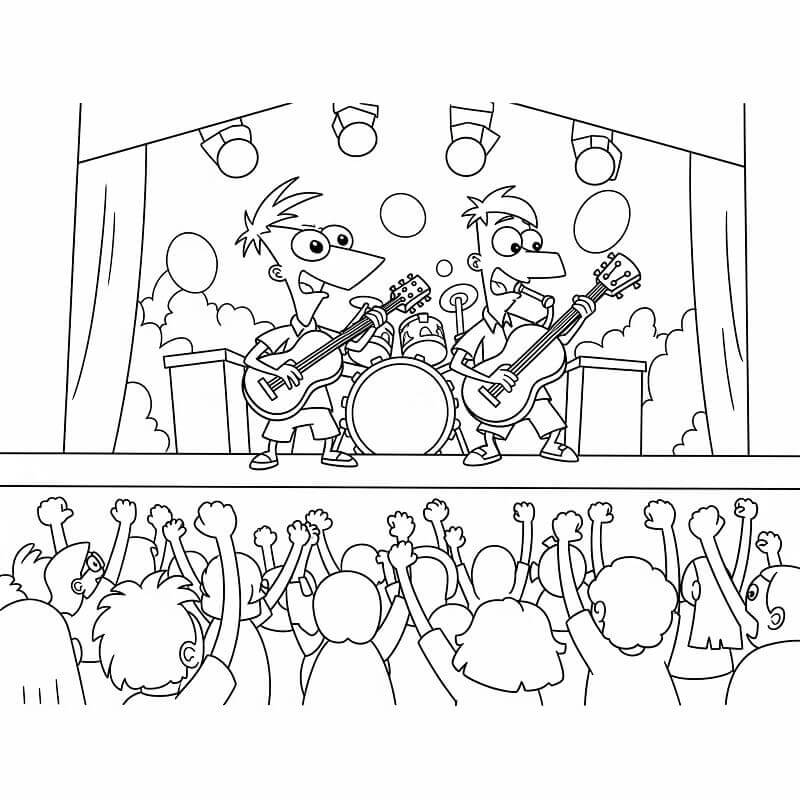 Veldig Søt Phineas og Ferb fargelegging