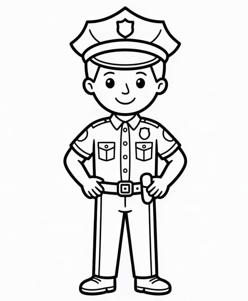 Veldig Søt Politi fargelegging