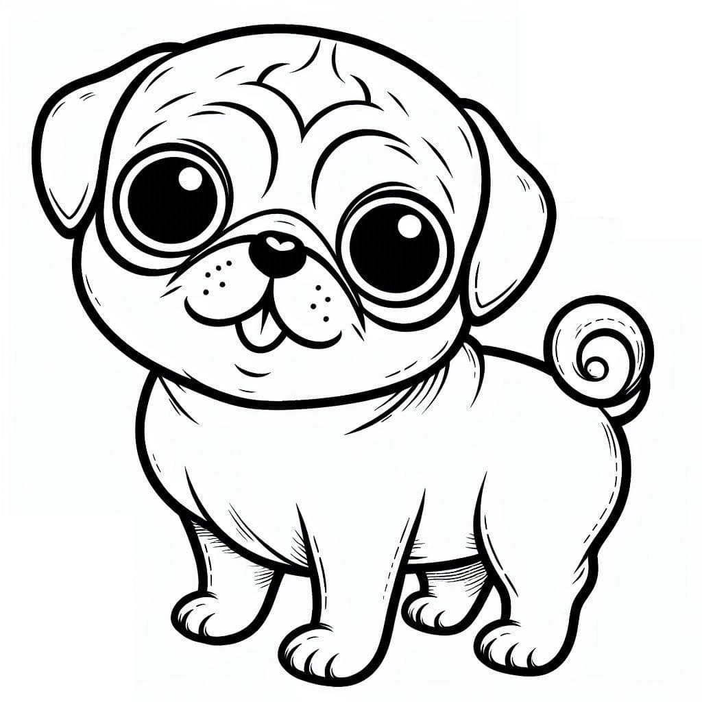 Vennlig Mops fargelegging