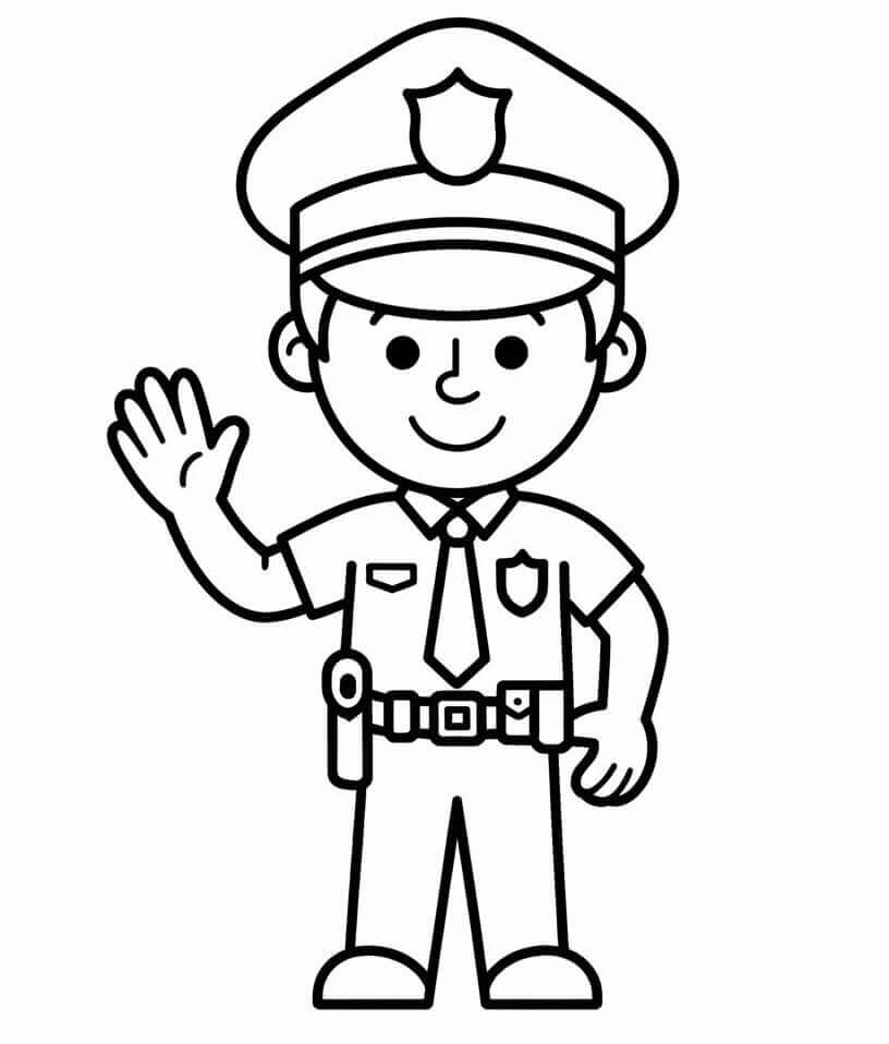 Vennlig Politi fargelegging