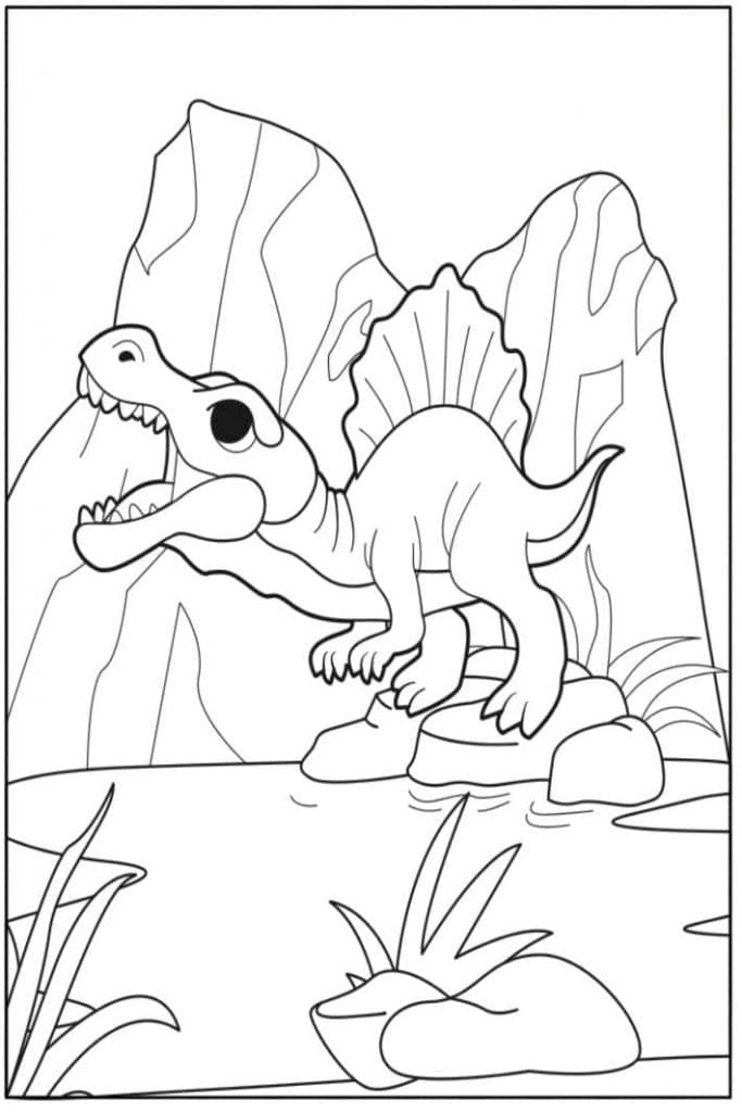 Baby Spinosaurus fargelegging