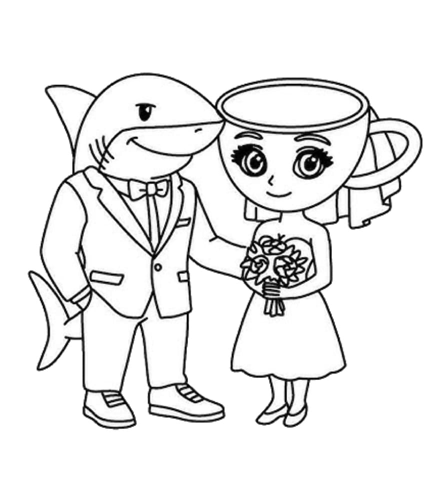 Ballerina cappuccina i bryllup fargelegging