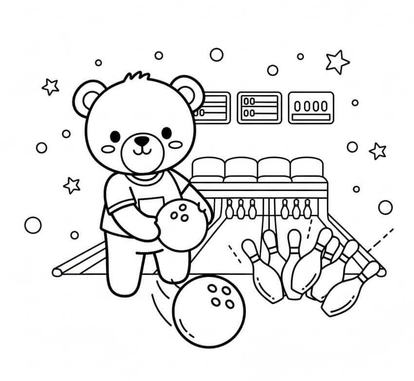 Bamse Spiller Bowling fargelegging