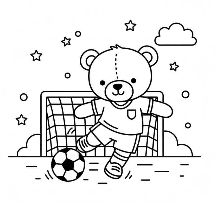 Bamse Spiller Fotball fargelegging