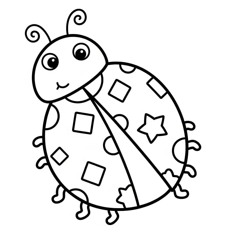 Bedårende marihøne fargelegging