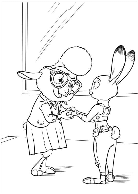 Bellwether og Judy Hopps fargelegging