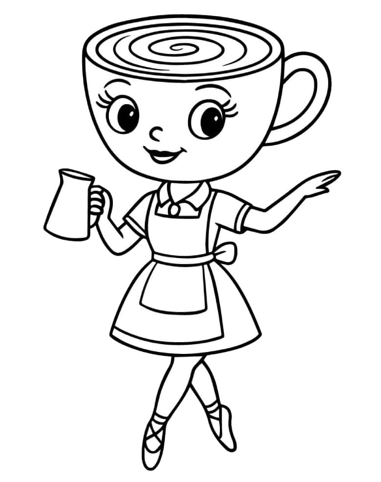 Bilde av ballerina cappuccina fargelegging