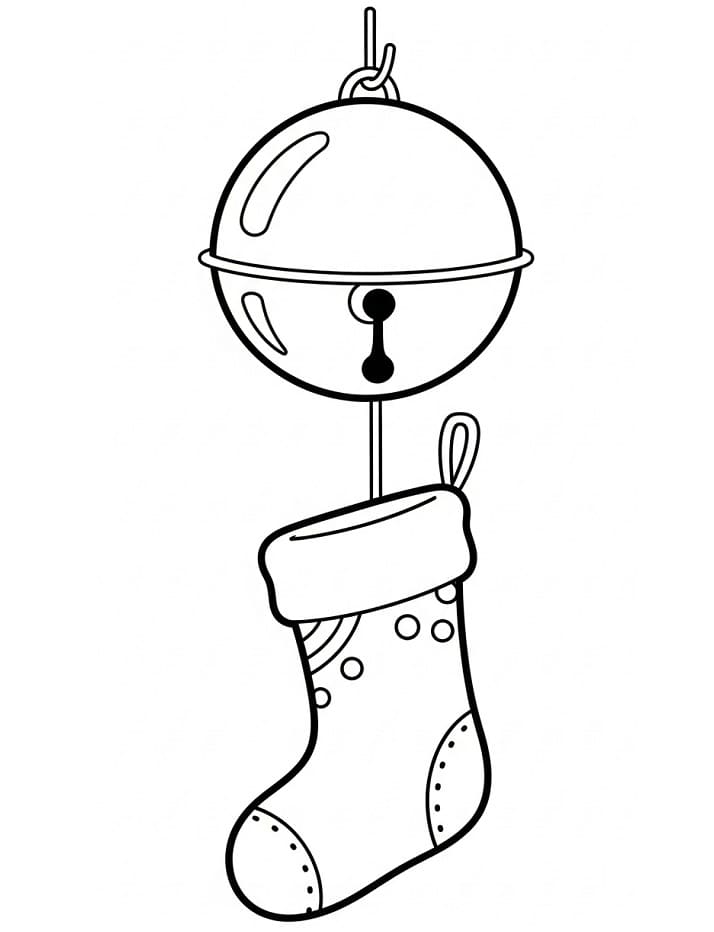 Bjelle og julestrømpe fargelegging