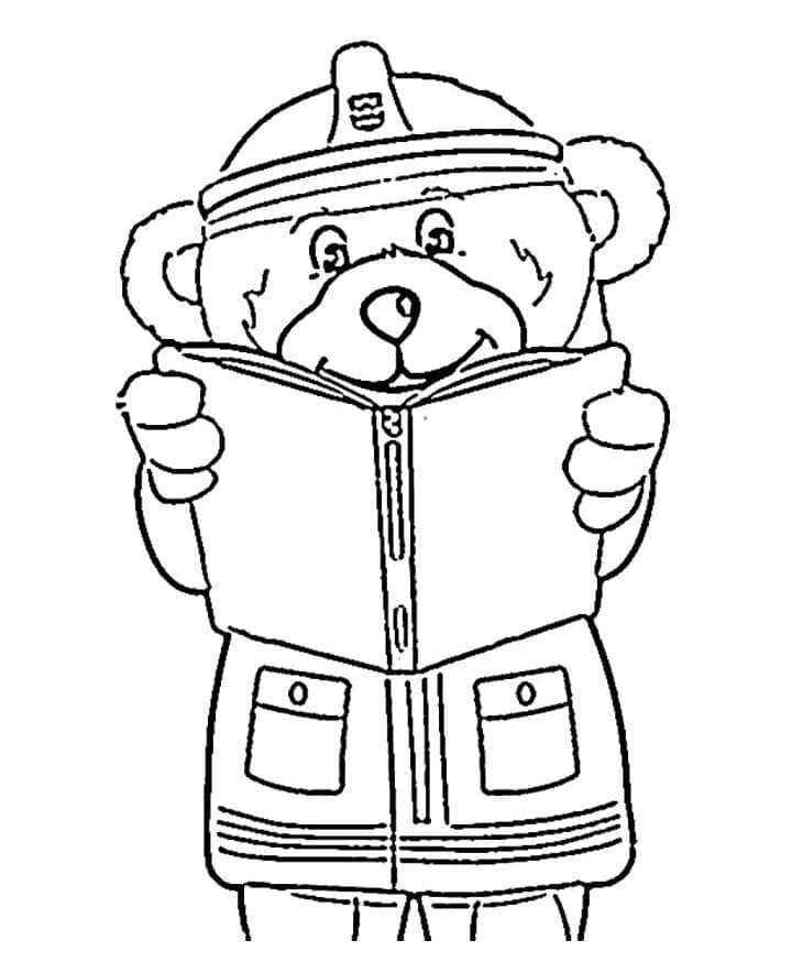 Brannbamsen Bjørnis (12) fargelegging