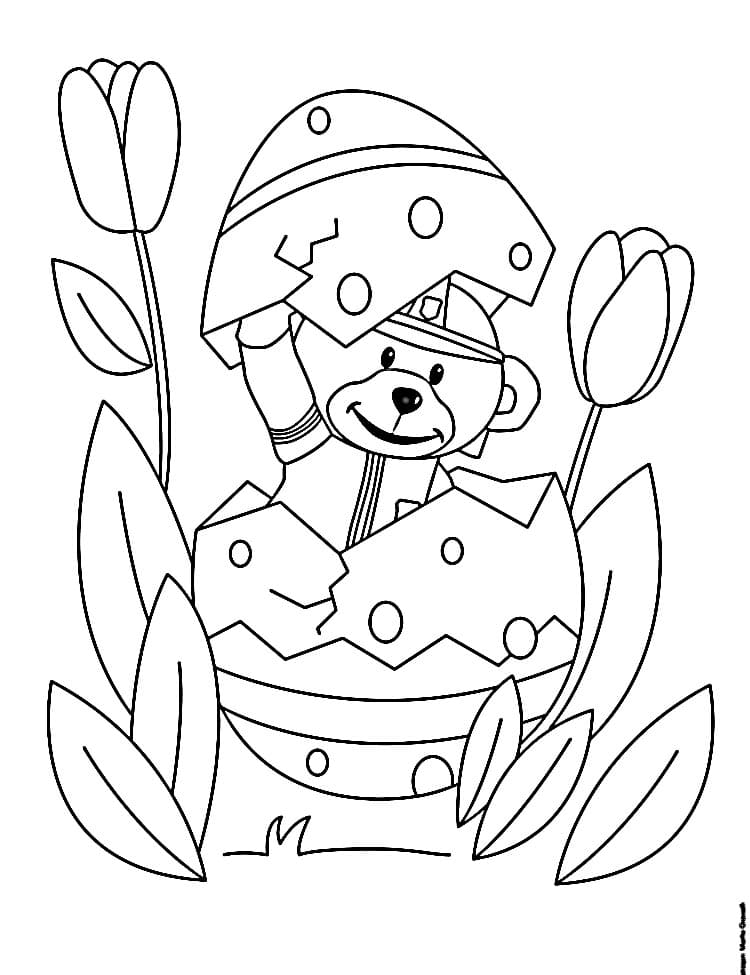 Brannbamsen Bjørnis Fargelegging