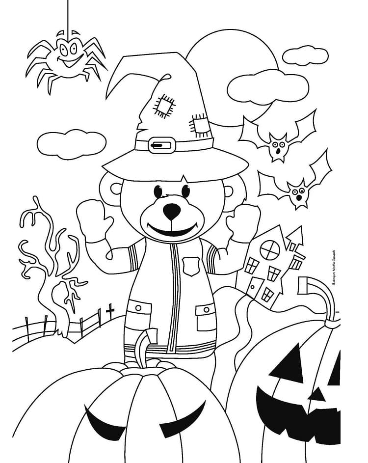 Brannbamsen Bjørnis (6) fargelegging