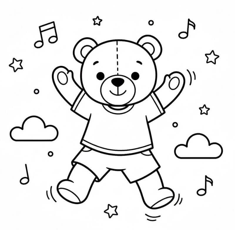 Teddybjørn (Bamse) Fargelegging