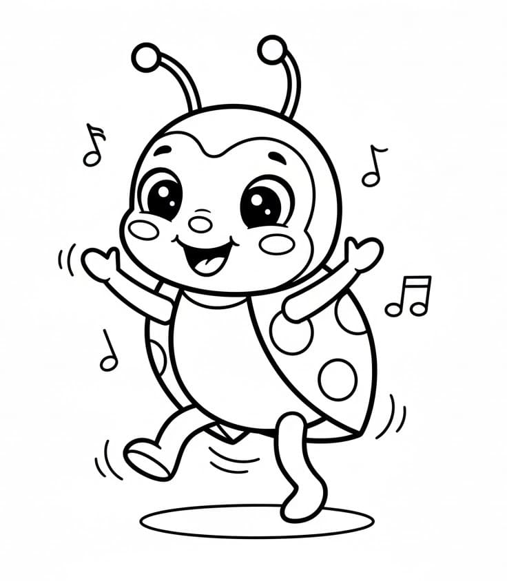 Dansende marihøne fargelegging