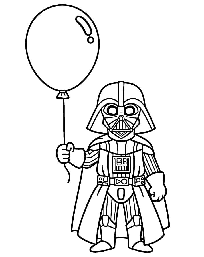Darth Vader med ballong fargelegging
