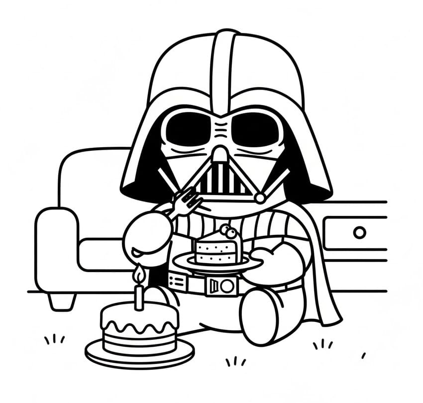 Darth Vader med kake fargelegging