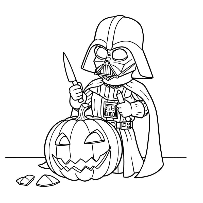 Darth Vader og gresskar fargelegging