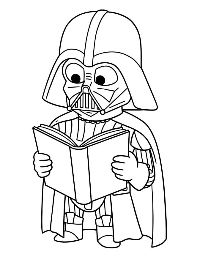 Darth Vader som leser fargelegging